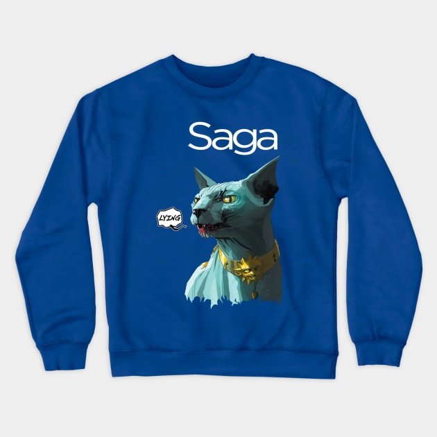 Lying Cat Crewneck Sweatshirt by Nass